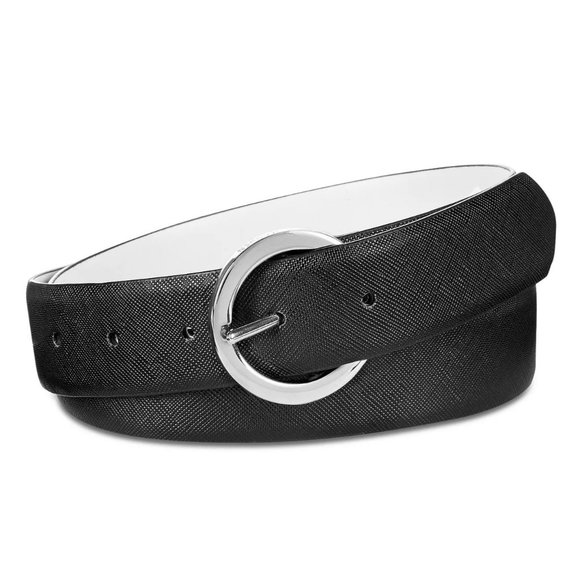 STEVE MADDEN Saffiano Reversible Belt Black - NWT - Picture 1 of 1